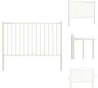 vidaXL Panneau de clôture avec poteaux Acier revêtu par poudre 1,7x1m Blanc - Panneaux de clôture