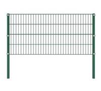 vidaXL Panneau de clôture avec poteaux en fer 176,5 x 80 cm Vert 144933
