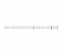 vidaXL Panneau de clôture avec poteaux en fer 1557,5 x 80 cm Vert 278612