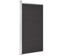 vidaXL Panneau de Clôture Barrière de Jardin Mur de Clôture Bordure de Balcon Patio Terrasse Arrière-cour Extérieur WPC 95x186 cm Noir