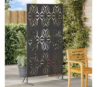 Vidaxl Panneau De Clôture En Métal Noir Métal Grand Motif Décoratif
