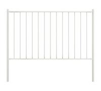 vidaXL Panneau de Clôture et Poteaux Clôture de Jardin Exterieur Arrière-cour Résistance aux Intempéries Acier Enduit de Poudre 1,7x0,75 m Blanc