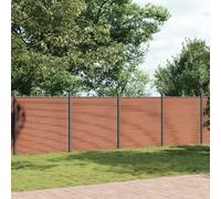 vidaXL Panneau de clôture marron 1391x186 cm WPC