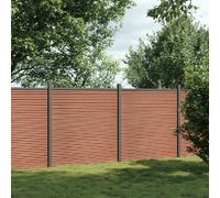 vidaXL Panneau de clôture marron 353x186 cm WPC