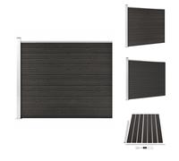 vidaXL Panneau de clôture WPC 175x146 cm Gris - Panneaux de clôture
