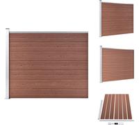 vidaXL Panneau de clôture WPC 175x146 cm Marron - Panneaux de clôture