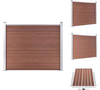 vidaXL Panneau de clôture WPC 180x146 cm Brun - Panneaux de clôture