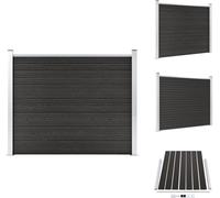vidaXL Panneau de clôture WPC 180x146 cm Gris - Panneaux de clôture