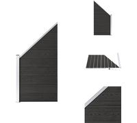 vidaXL Panneau de clôture WPC 95x(105-180) cm Gris - Panneaux de clôture