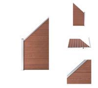 vidaXL Panneau de clôture WPC 95x(105-180) cm Marron - Panneaux de clôture