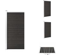 vidaXL Panneau de clôture WPC 95x186 cm Gris - Panneaux de clôture