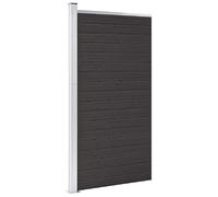 vidaXL Panneau de Clôture Barrière de Jardin Mur de Clôture Bordure de Balcon Patio Terrasse Arrière-cour Extérieur WPC 95x186 cm Noir