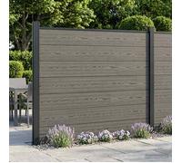 vidaXL Panneau de clôture WPC et Aluminium Gris 42039065