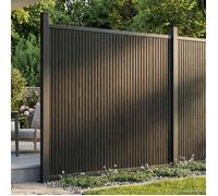vidaXL Panneau de clôture WPC et Aluminium Noir 42039053