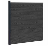 vidaXL Panneau de clôture WPC et Aluminium Noir 42039060