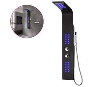 vidaXL Panneau de douche aluminium 20x44x130 cm noir