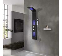 vidaXL Panneau de douche aluminium LED