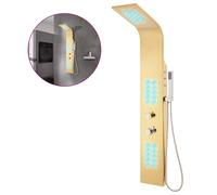vidaXL Panneau de douche en acier inoxydable 201 Golden Courbé