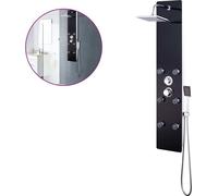 vidaXL Panneau de douche en verre 25 x 44,6 x 130 cm Noir