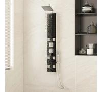 vidaXL Panneau de douche noir