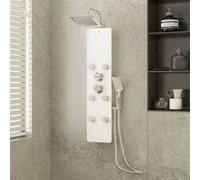 vidaXL Panneau de douche en verre 25x47,5x130 cm blanc