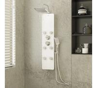 vidaXL Panneau de douche en verre 25x47,5x130 cm blanc