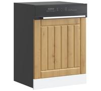 vidaXL Panneau de lave-vaisselle Lucca chêne artisanal bois ingénierie Marron