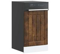 vidaXL Panneau de lave-vaisselle Lucca chêne fumé bois d'ingénierie Marron