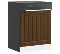vidaXL Panneau de lave-vaisselle Lucca chêne marron bois d'ingénierie