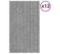 vidaXL : Panneau de toit, 12 pièces, argenté, 80 x 45 cm, acier galvanisé