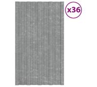 vidaXL : Panneau de toit, 36 pièces, argenté, 80 x 45 cm, acier galvanisé