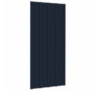 vidaXL Panneau de toiture 12 pcs Anthracite 100 x 45 cm, Panneau de toiture en acier rectangulaire moderne, solution durable pour maison, extérieur et commerce