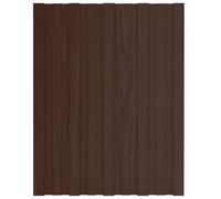 Vidaxl Panneau De Toiture 12 Pcs Marron 60 X 45 Cm Acier Galvanisé