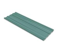 vidaXL Panneau de toiture 12 pcs Vert 129 x 45 cm Acier galvanisé, Panneau Rectangulaire, Moderne, Résistant en Acier, Toit Imperméable, Matériaux de Construction, Amélioration Habitation