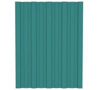 Vidaxl Panneau De Toiture 12 Pcs Vert 60 X 45 Cm Acier Galvanisé