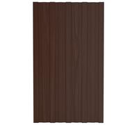 Vidaxl Panneau De Toiture 36 Pcs Marron 80 X 45 Cm Acier Galvanisé