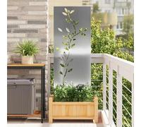 Vidaxl Panneau Décoratif De Jardin Argent 50 X 140 Cm Acier Galvanisé