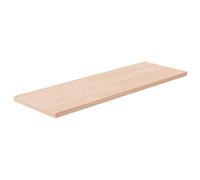 vidaXL Panneau d'étagère 60x20x1,5 cm Bois de chêne Massif Non traité, étagère, étagère d'affichage, étagère supplémentaire, étagère de Rangement