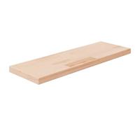vidaXL Panneau d'étagère 60x20x2,5 cm Bois de chêne Massif Non traité, étagère, étagère d'affichage, étagère supplémentaire, étagère de Rangement