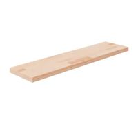 vidaXL Panneau d'étagère 80x20x2,5 cm Bois de chêne Massif Non traité, étagère, étagère d'affichage, étagère supplémentaire, étagère de Rangement