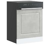 vidaXL Panneau lave-vaisselle Kalmar - Gris béton