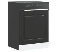 vidaXL Panneau de Lave-Vaisselle Kalmar Noir 60x1,5x57 cm, Panneau Avant de Lave-Vaisselle, Panneau, Panneau de Porte Avant de Lave-Vaisselle