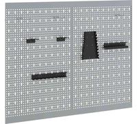 vidaXL : Panneau mural pour outils, 2 pièces, gris, 100 x 1 x 80 cm