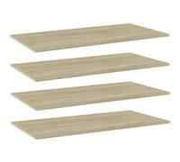 Vidaxl Panneaux Bibliothèque 4 Pcs Chêne Sonoma 80x20x1,5 Cm Aggloméré