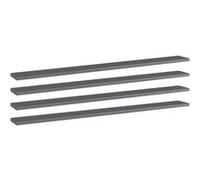 vidaXL Panneaux bibliothèque 4pcs Gris brillant 100x10x1,5cm Aggloméré Gris G