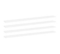 vidaXL Panneaux de bibliothèque 4 pcs Blanc 100x10x1,5 cm Aggloméré Blanc G