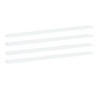 vidaXL Panneaux de bibliothèque 4 pcs Blanc 100x10x1,5 cm Aggloméré Blanc G