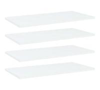 vidaXL Panneaux de bibliothèque 4 pcs Blanc 60x30x1,5 cm Aggloméré