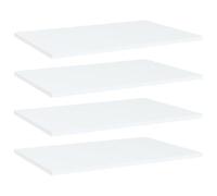 Vidaxl Panneaux De Bibliothèque 4 Pcs Blanc 60x40x1,5 Cm Aggloméré