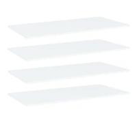 vidaXL Panneaux de bibliothèque 4 pcs Blanc 80x20x1,5 cm Aggloméré Blanc G